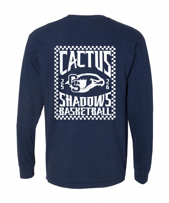 Checkered Falcons Long Sleeve Shirt (Navy)