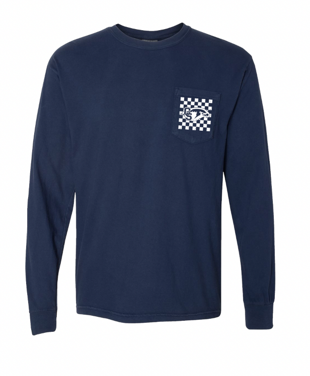Checkered Falcons Long Sleeve Shirt (Navy)