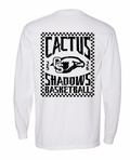 Checkered Falcons Long Sleeve Shirt (White w/Black)