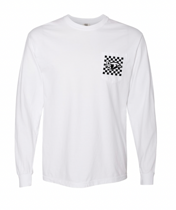 Checkered Falcons Long Sleeve Shirt (White w/Black)