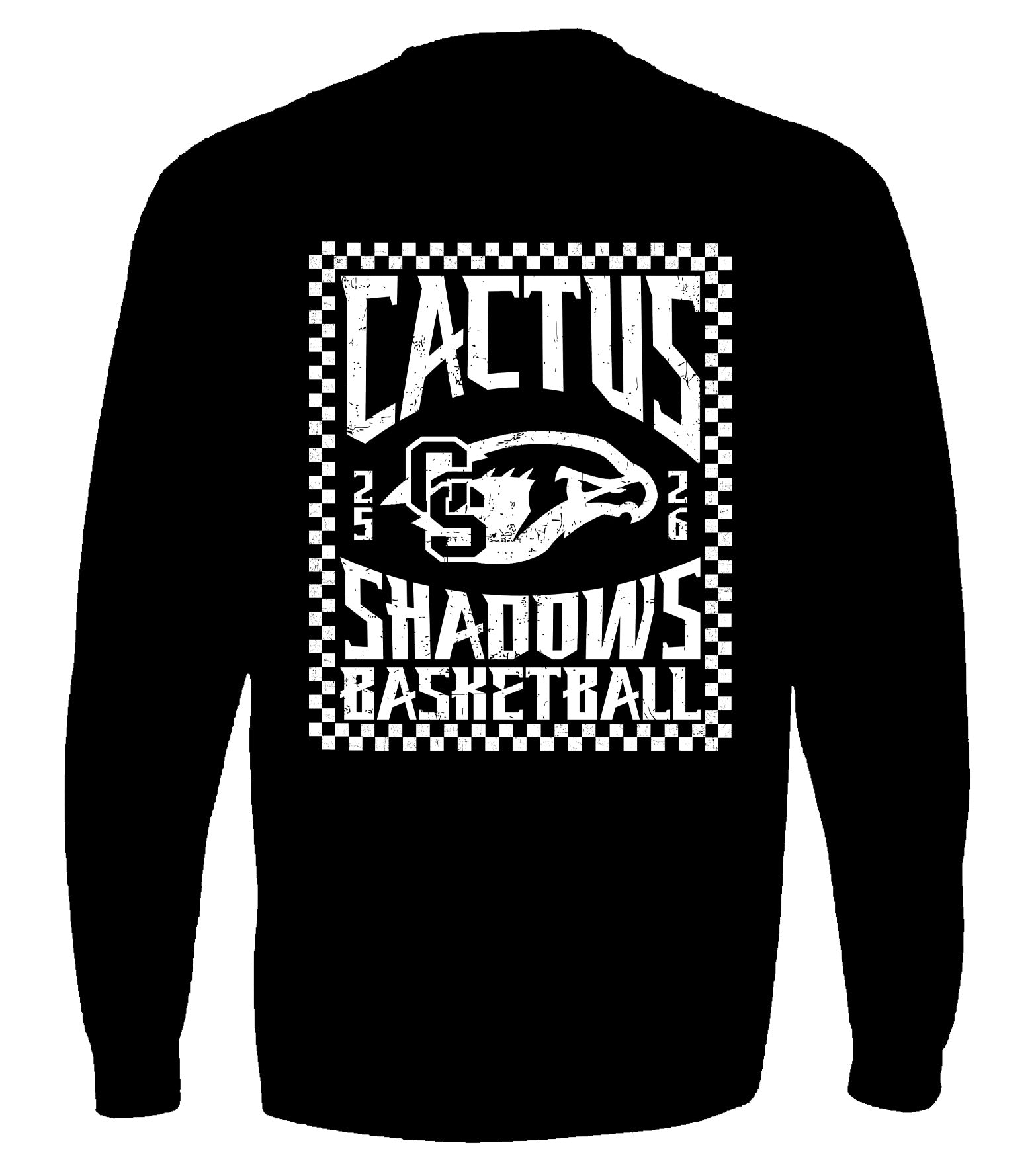 Checkered Falcons Long Sleeve Shirt (Black w/White)