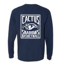 Checkered Falcons Long Sleeve Shirt (Navy w/White)